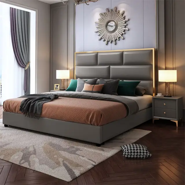 Emerald Upholstered Bed Without Storage In Leatherette