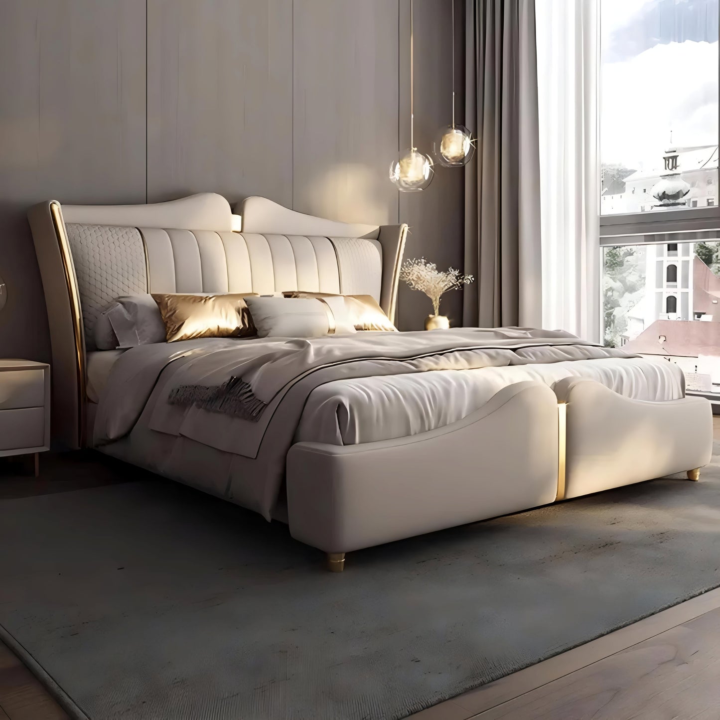 Enri Upholstered Bed Without Storage In Fabric