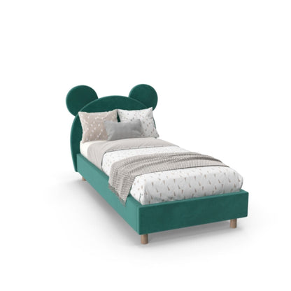 Micky Upholstered Kids Bed Without Storage In Suede