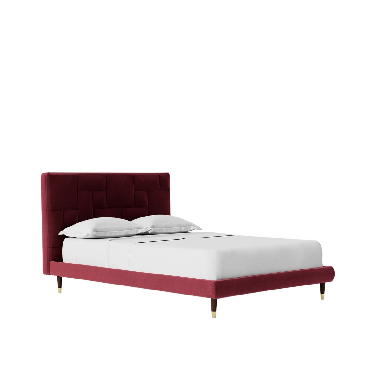 Cosmo Comfort  Upholstered Bed Without Storage In Suede