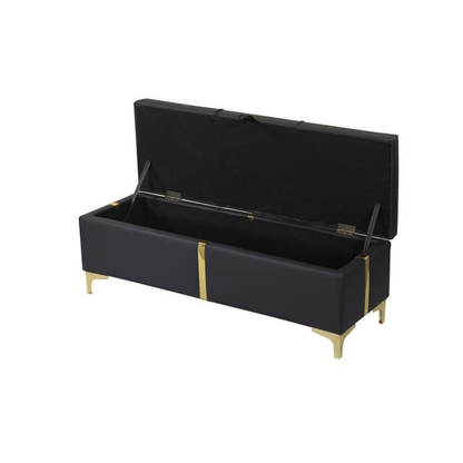 Elegant Upholstered Ottoman With Storage