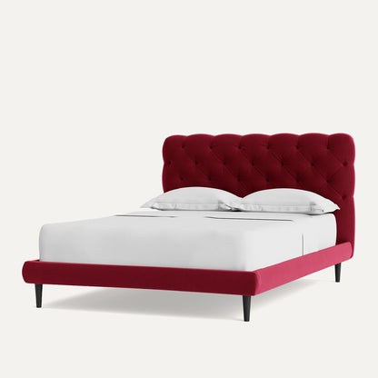 Becton Luxury Upholstered Bed Without Storage In Suede