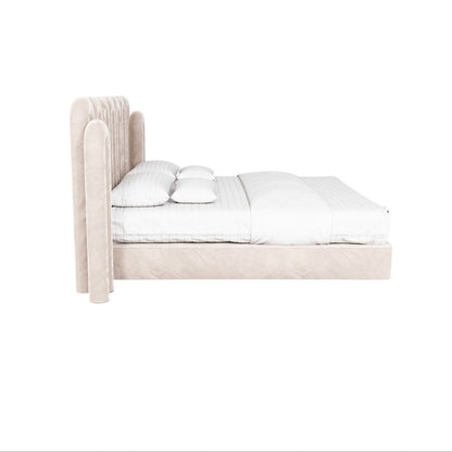 Omega Upholstered Bed Non Storage In Suede