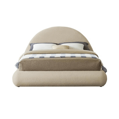 Luna Upholstered Bed Without Storage In Towel Suede Fabric