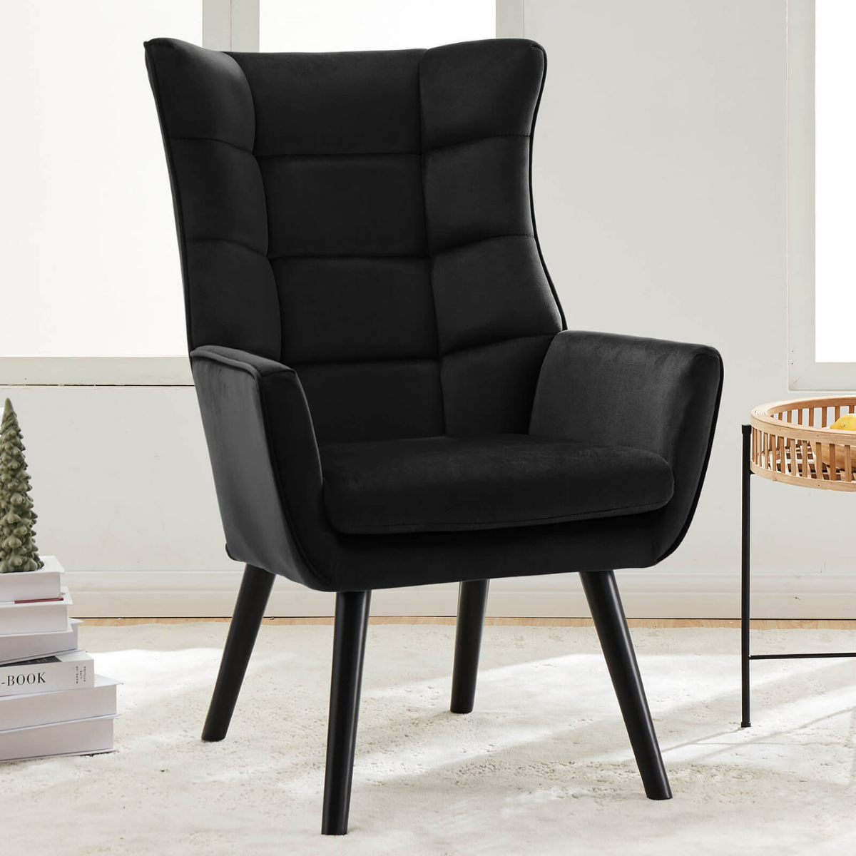 Zoby Wing Chair Premium Suede