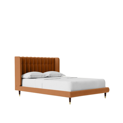 Kochi Upholstered Bed Without Storage In Suede