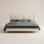 Rocking Upholstered Bed Without Storage In Leatherette