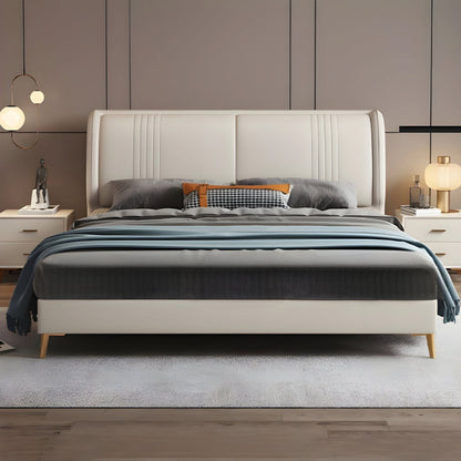 Rocking Upholstered Bed Without Storage In Leatherette