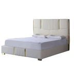 Lush Upholstered Bed Without Storage In Suede