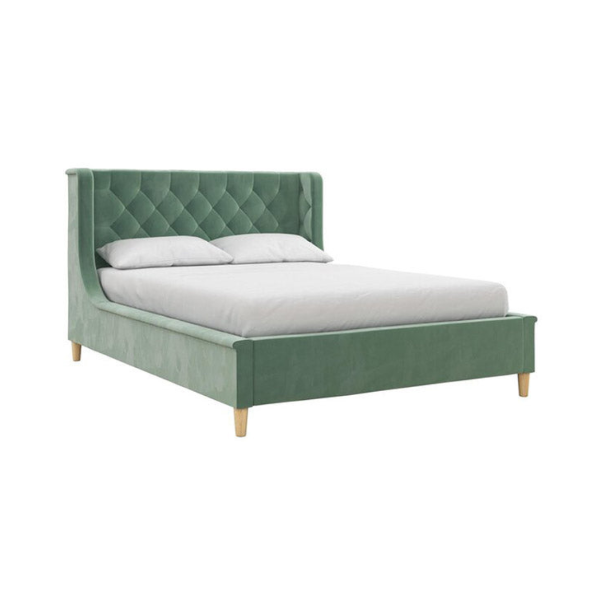 Metios Upholstered Bed Without Storage In Suede
