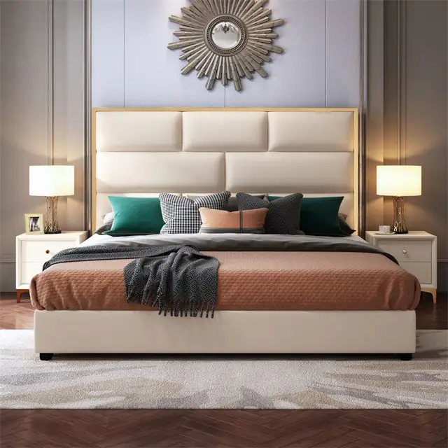 Emerald Upholstered Bed Without Storage In Leatherette