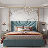 Italian Design Upholstered Bed Without Storage In Suede