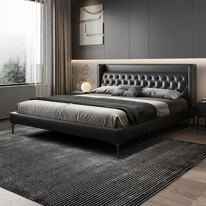 Vogue Upholstered Bed Without Storage In Suede