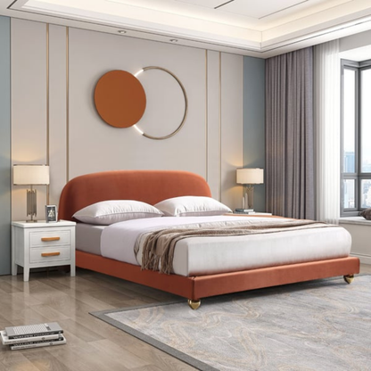 Knox Upholstered Bed Without Storage In Suede