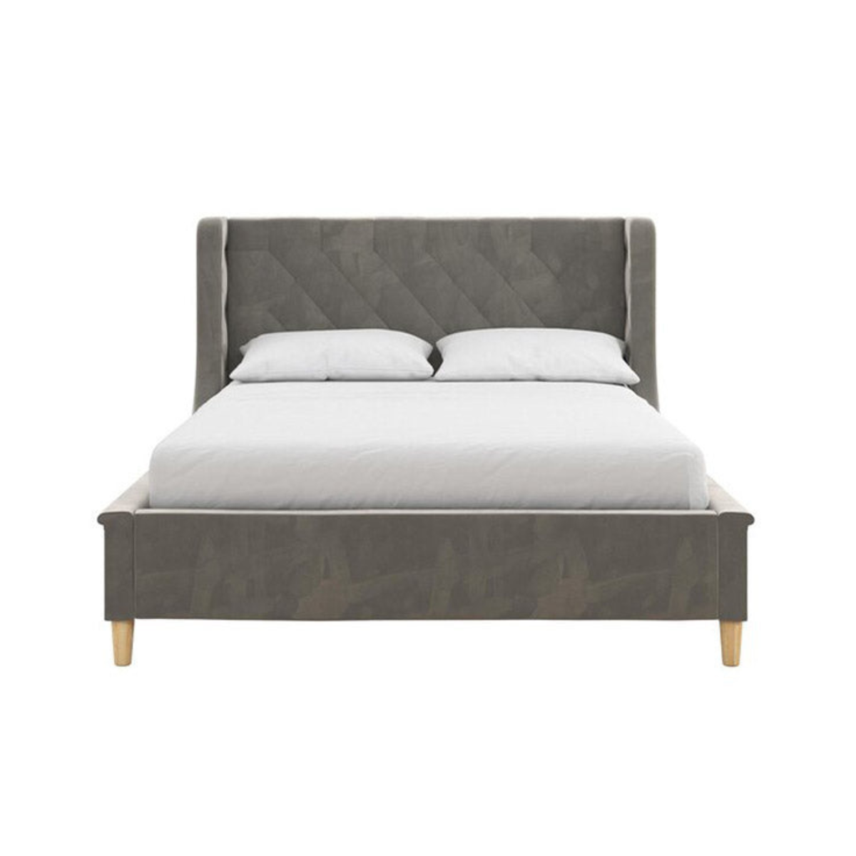 Metios Upholstered Bed Without Storage In Suede