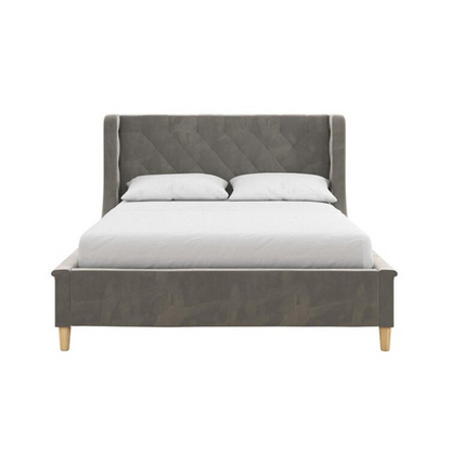 Metios Upholstered Bed Without Storage In Suede