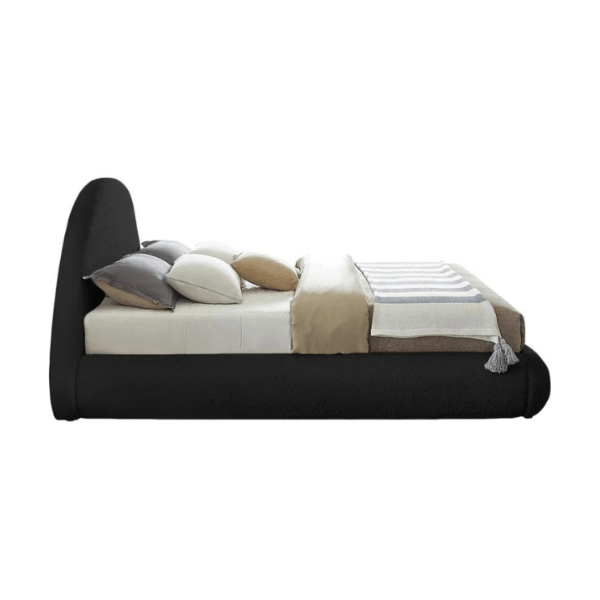 Luna Upholstered Bed Without Storage In Towel Suede Fabric