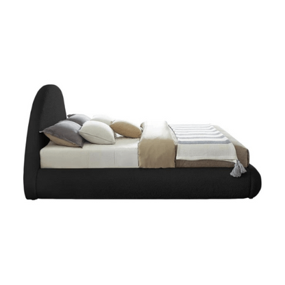Luna Upholstered Bed Without Storage In Towel Suede Fabric