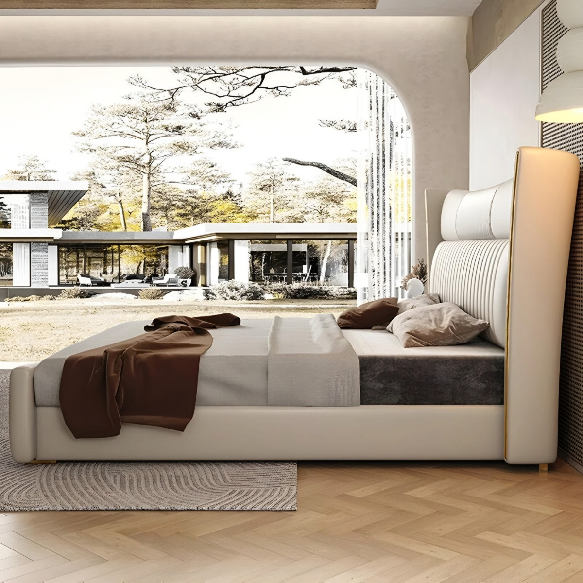 Samsun Upholstered Bed Without Storage In Fabric