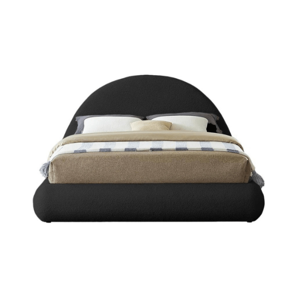 Luna Upholstered Bed Without Storage In Towel Suede Fabric