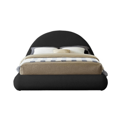 Luna Upholstered Bed Without Storage In Towel Suede Fabric
