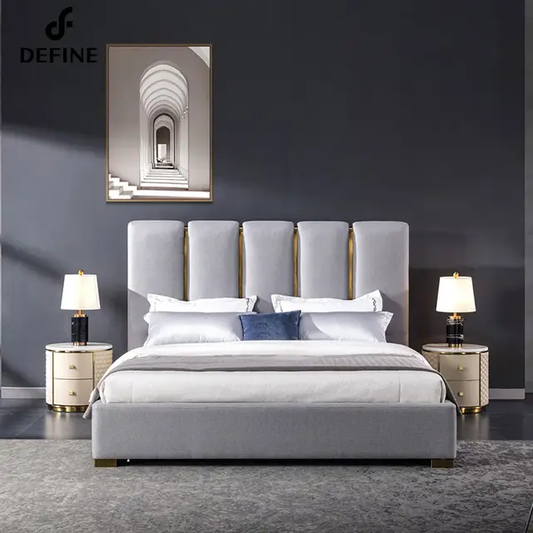 Defender Upholstered Bed Without Storage In Suede