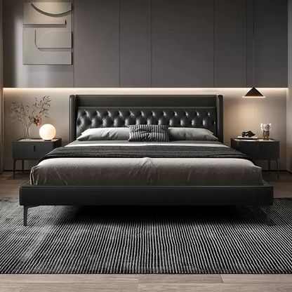 Vogue Upholstered Bed Without Storage In Suede