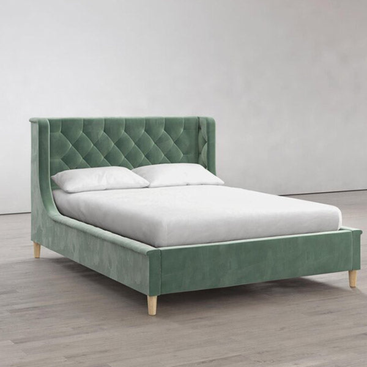 Metios Upholstered Bed Without Storage In Suede