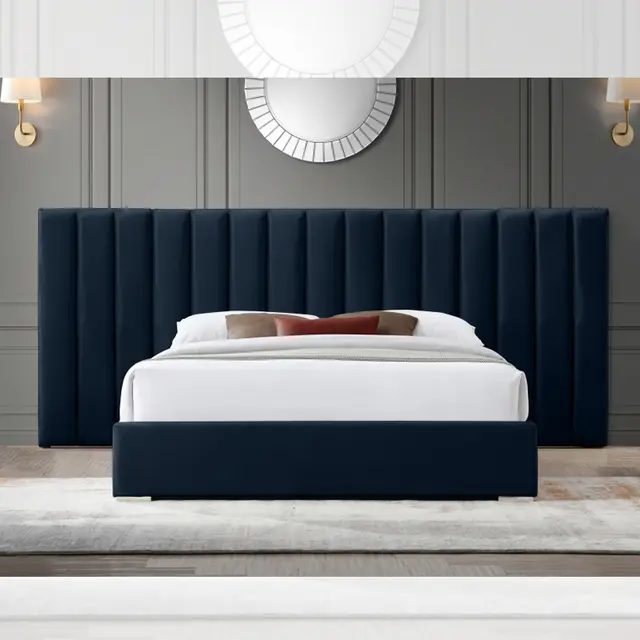 Vogue Luxury Pro Upholstered Bed Without Storage In Suede