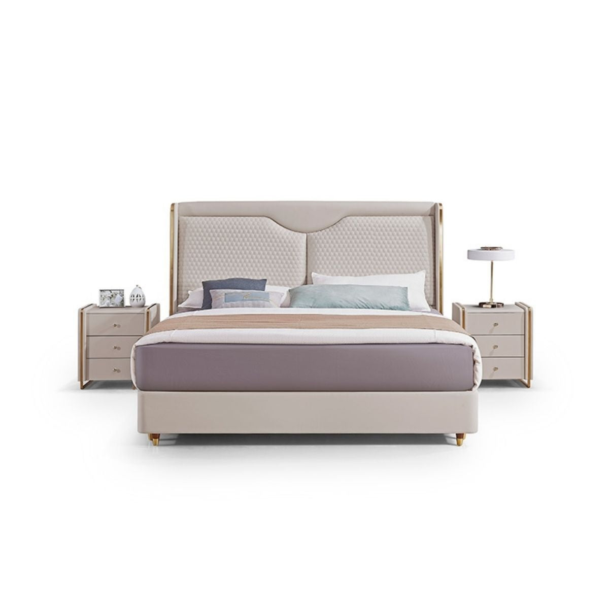 Phoenix Upholstered Bed Non Storage In Suede