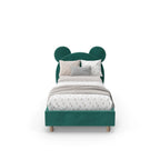 Micky Upholstered Kids Bed Without Storage In Suede