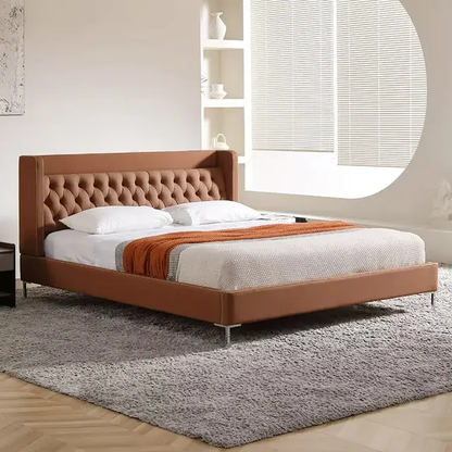 Vogue Upholstered Bed Without Storage In Suede