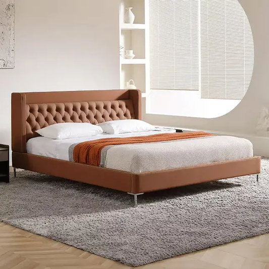 Vogue Upholstered Bed Without Storage In Suede