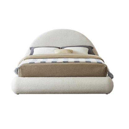 Luna Upholstered Bed Without Storage In Towel Suede Fabric