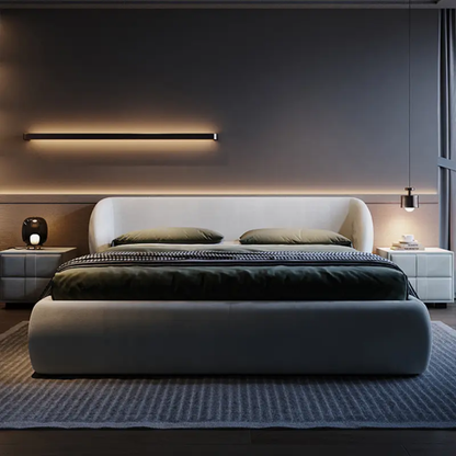 Angelou Upholstered Bed Without Storage In Suede