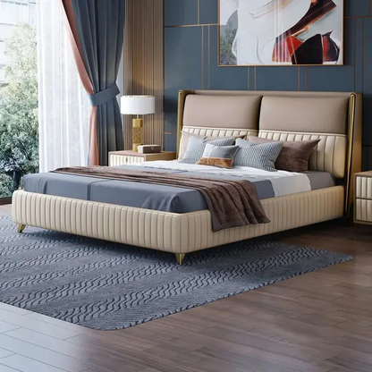 Dallas Slummber Upholstered Bed Without Storage In Suede