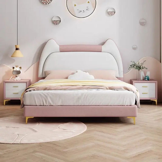 Kanzy Upholstered Kids Bed Without Storage In Suede