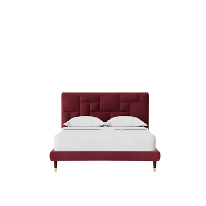Cosmo Comfort  Upholstered Bed Without Storage In Suede