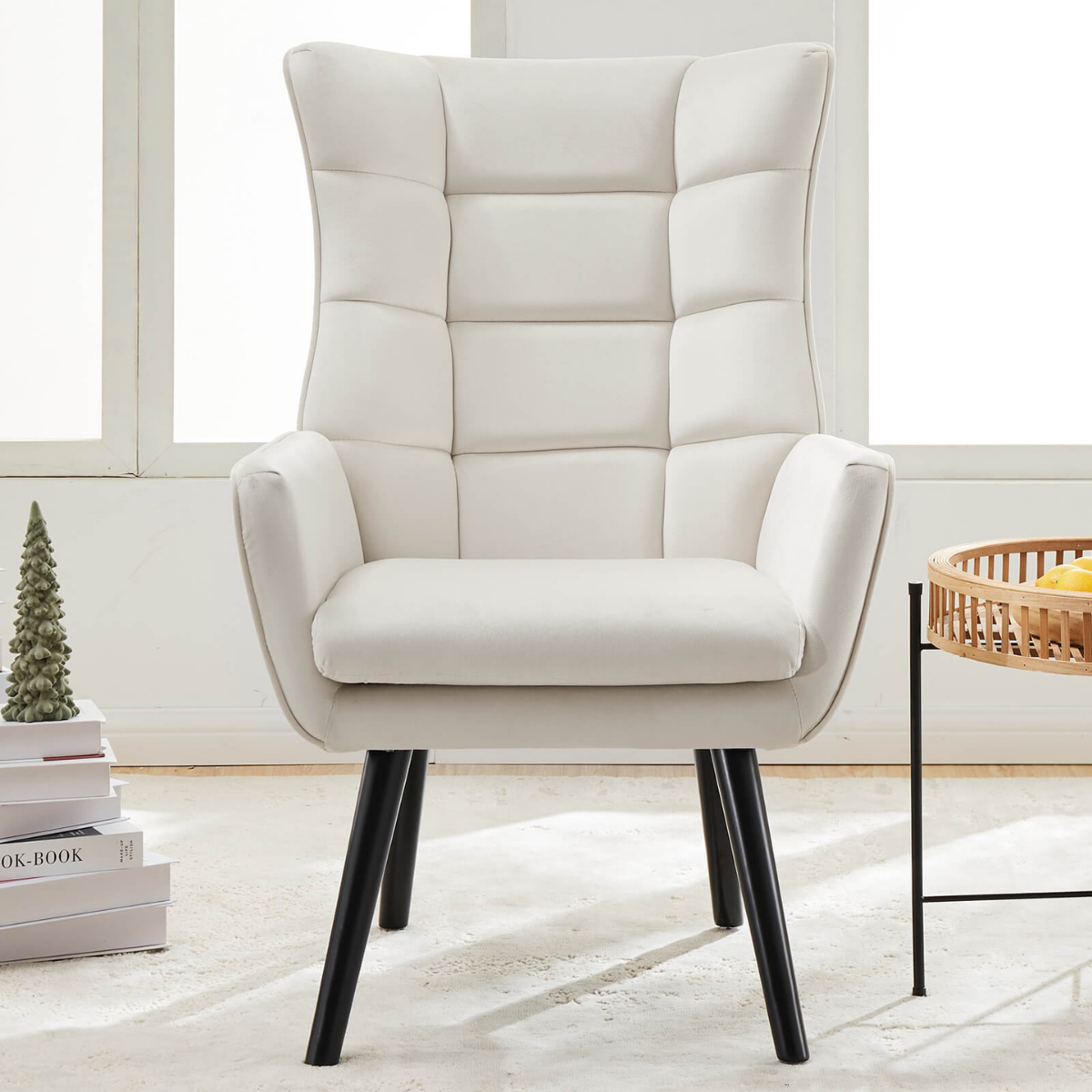 Zoby Wing Chair Premium Suede