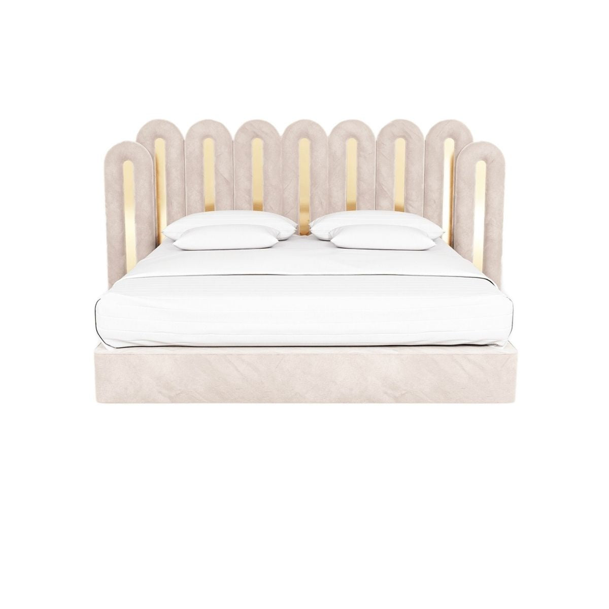 Omega Upholstered Bed Non Storage In Suede