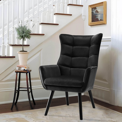 Zoby Wing Chair Premium Suede