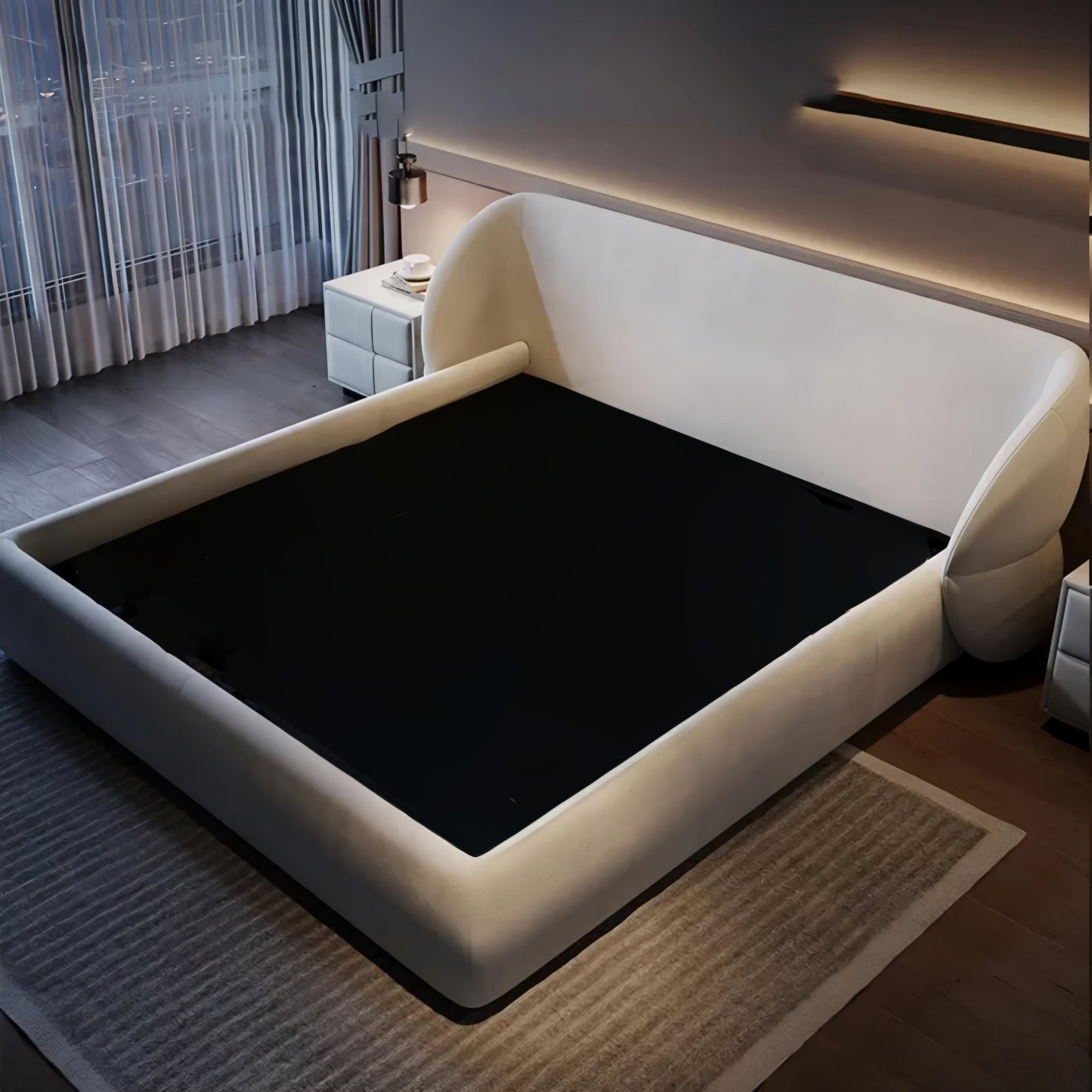 Angelou Upholstered Bed Without Storage In Suede