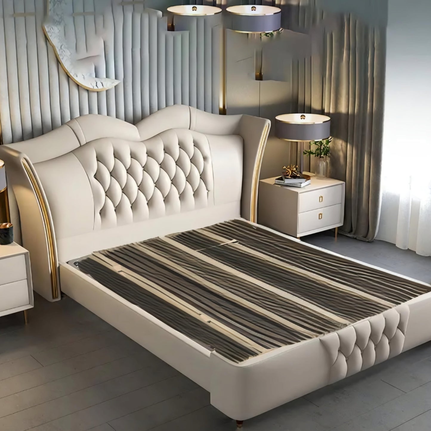 Jacklin Upholstered Bed Without Storage In Fabric