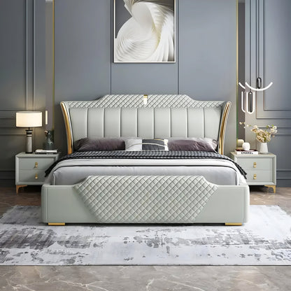 Dubai Luxury Upholstered Bed Without Storage In Fabric