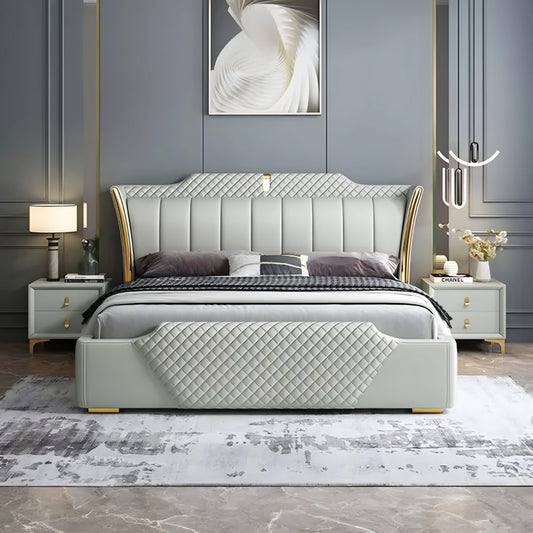 Dubai Luxury Upholstered Bed Without Storage In Fabric