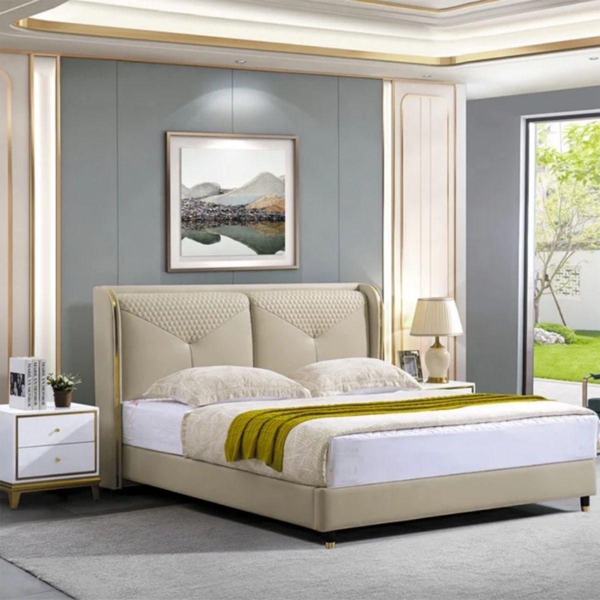 Orion Upholstered Bed Without Storage In Leatherette