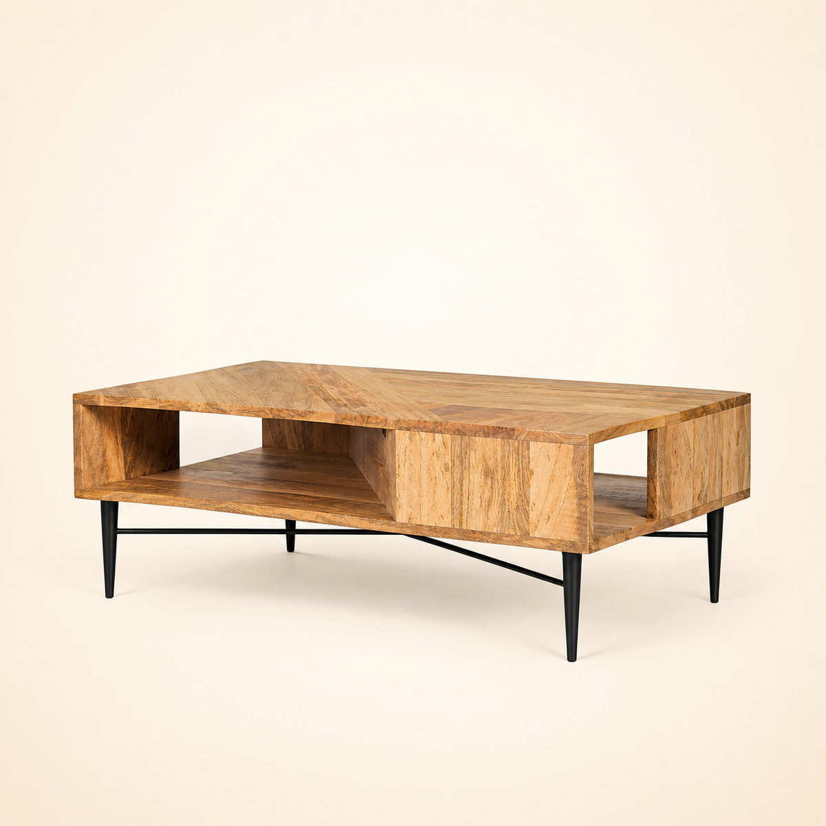 Roar Coffee Table - rear three-quarter construction view