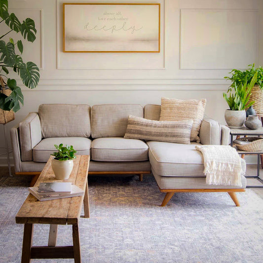 Lumo Sofa | L Shaped Left Sectional | Polyfill Cushions (7.5 feet)