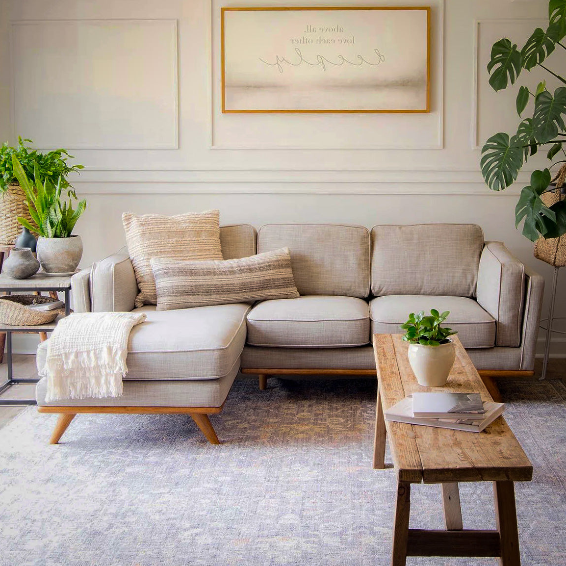 Lumo Sofa | L Shaped Sectional | Polyfill Cushions (7.5 feet)