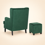 Sandset Accent Chair and footstool rear view